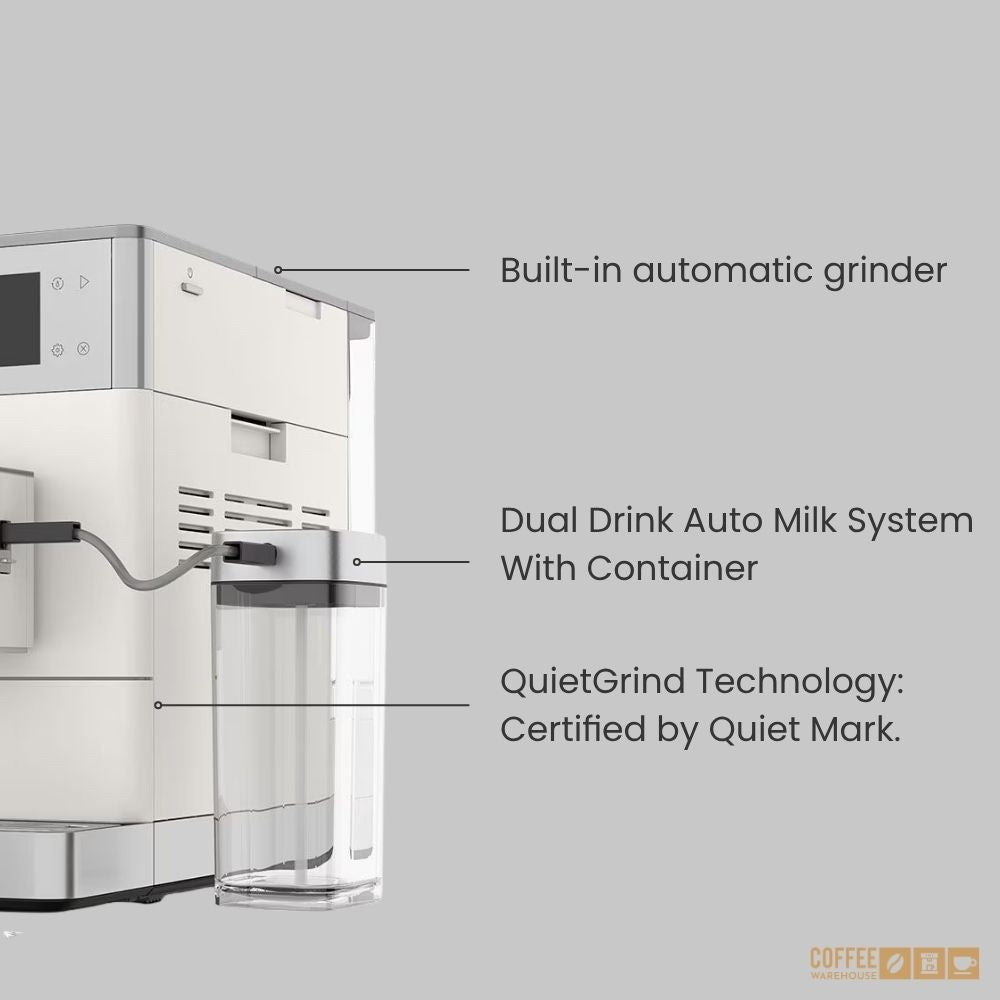 KitchenAid KF4 Fully Automatic Coffee Machine with Iced Coffee Function – Porcelain white