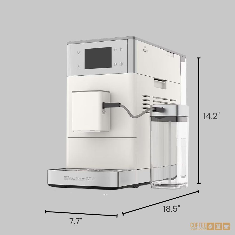 KitchenAid KF4 Fully Automatic Coffee Machine with Iced Coffee Function – Porcelain white