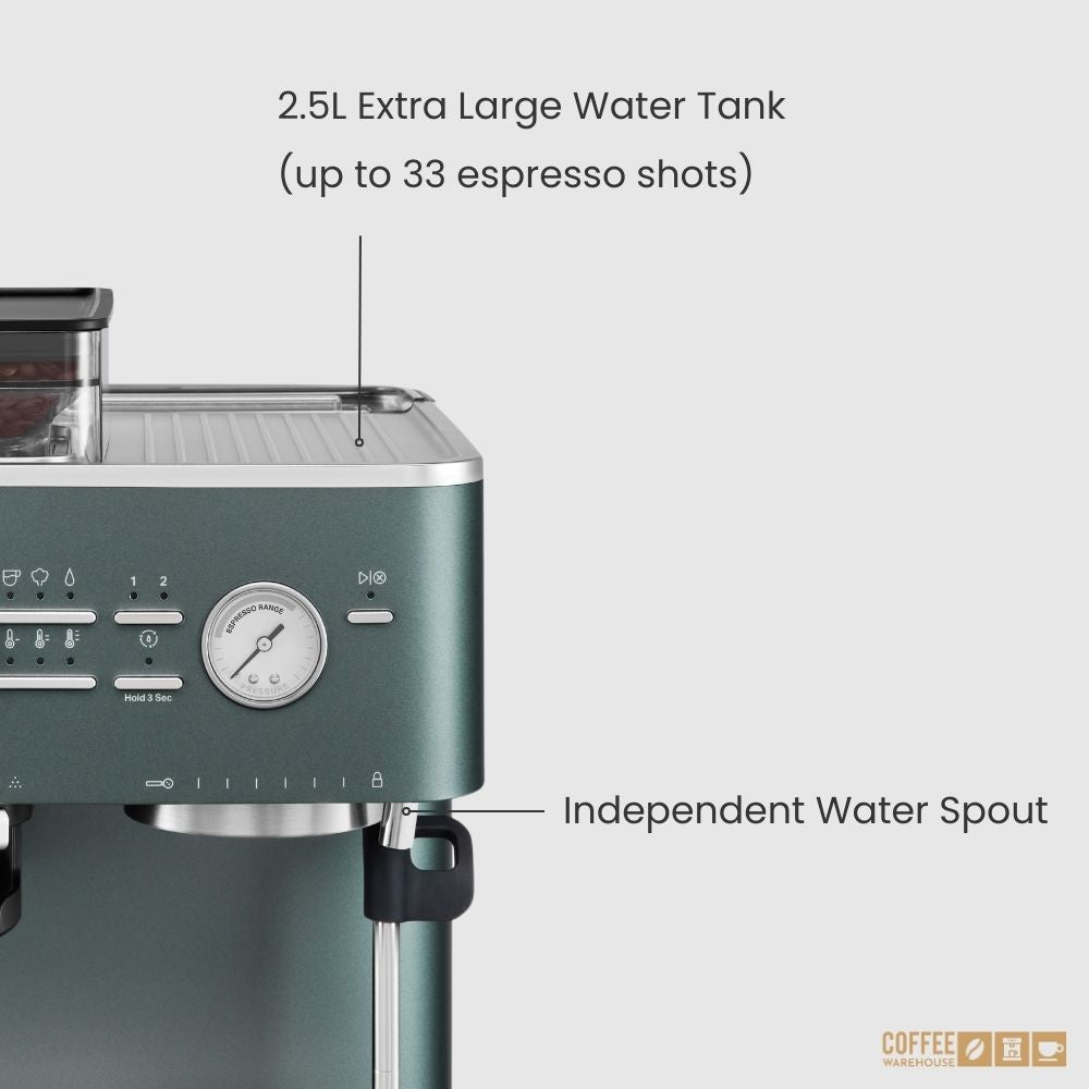 KitchenAid Semi Automatic Espresso Machine with Burr Grinder - Juniper