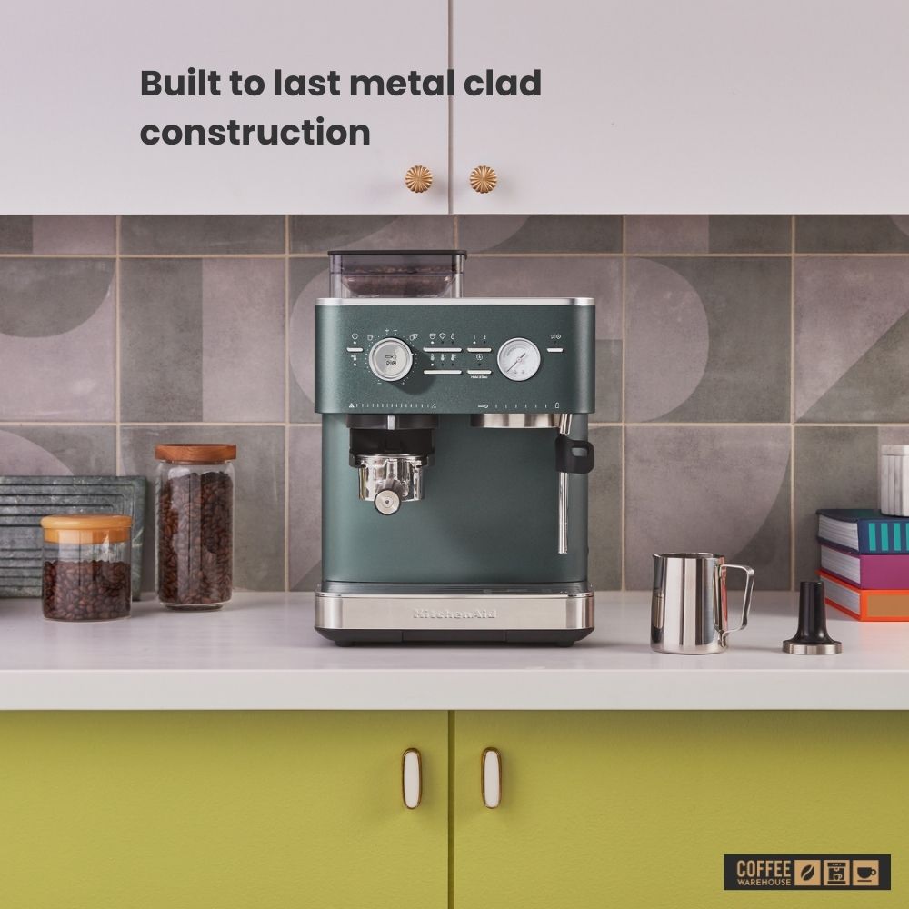 KitchenAid Semi Automatic Espresso Machine with Burr Grinder - Juniper