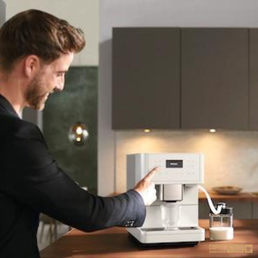 Miele CM6160 Milk Perfection Super Automatic Coffee Machine - Lotus White