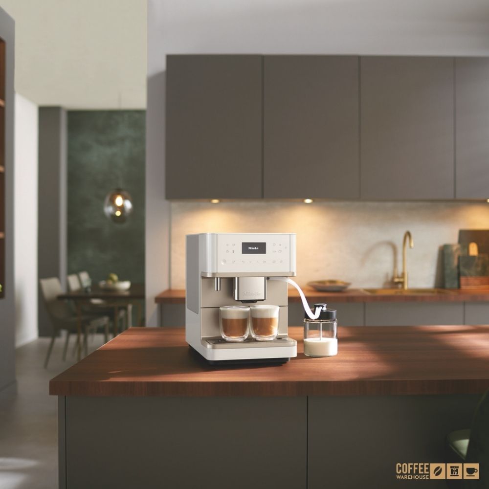 Miele CM6360 Milk Perfection Super Automatic Coffee Machine - Lotus White