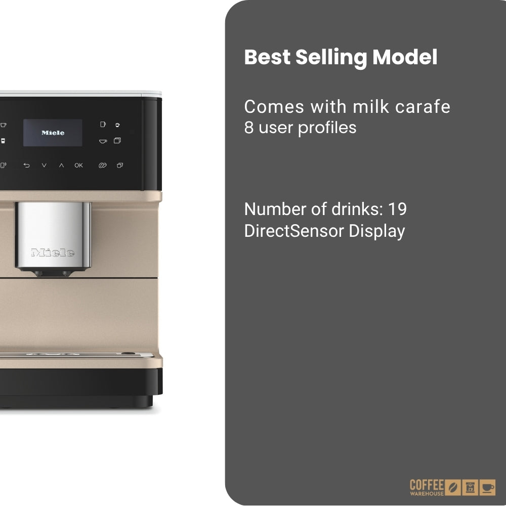 Miele CM6360 Milk Perfection Super Automatic Coffee Machine - Steel Metallic