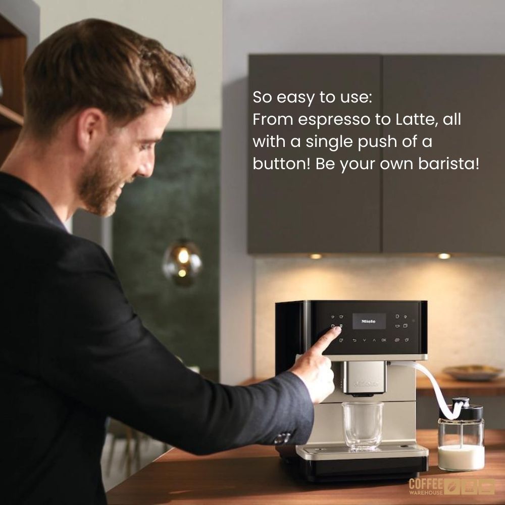 Miele CM6360 Milk Perfection Super Automatic Coffee Machine - Steel Metallic