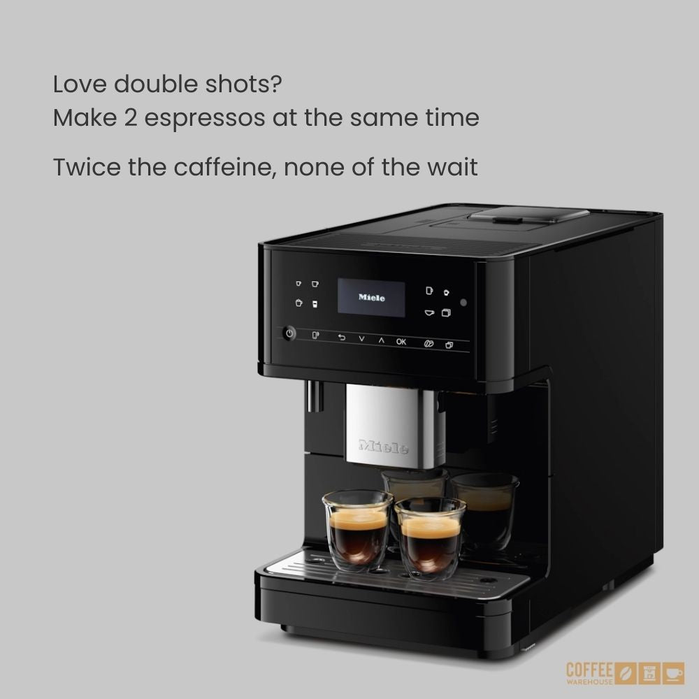 Miele CM6160 Milk Perfection Super Automatic Coffee Machine - Obsidian Black