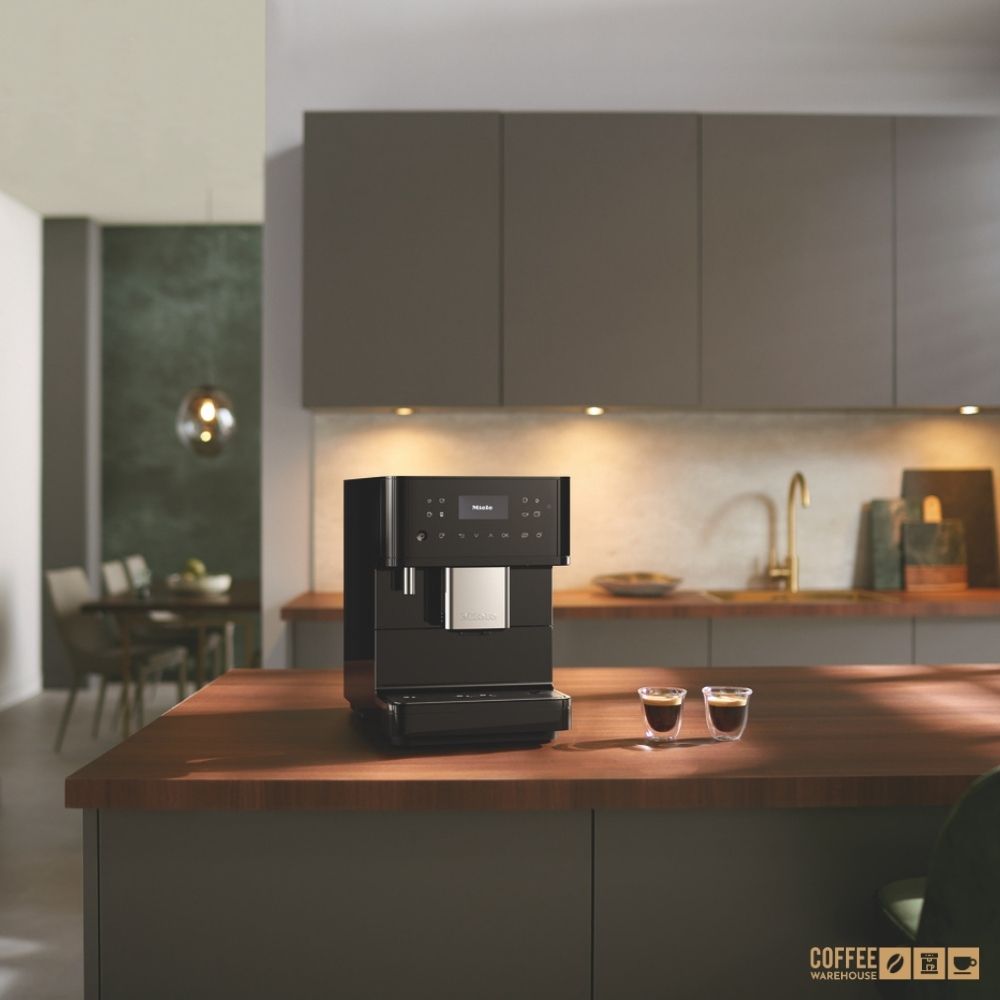 Miele CM6160 Milk Perfection Super Automatic Coffee Machine - Obsidian Black