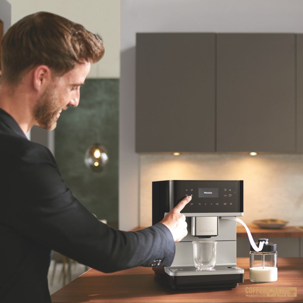 Miele CM6160 Milk Perfection Super Automatic Coffee Machine - Silver Grey
