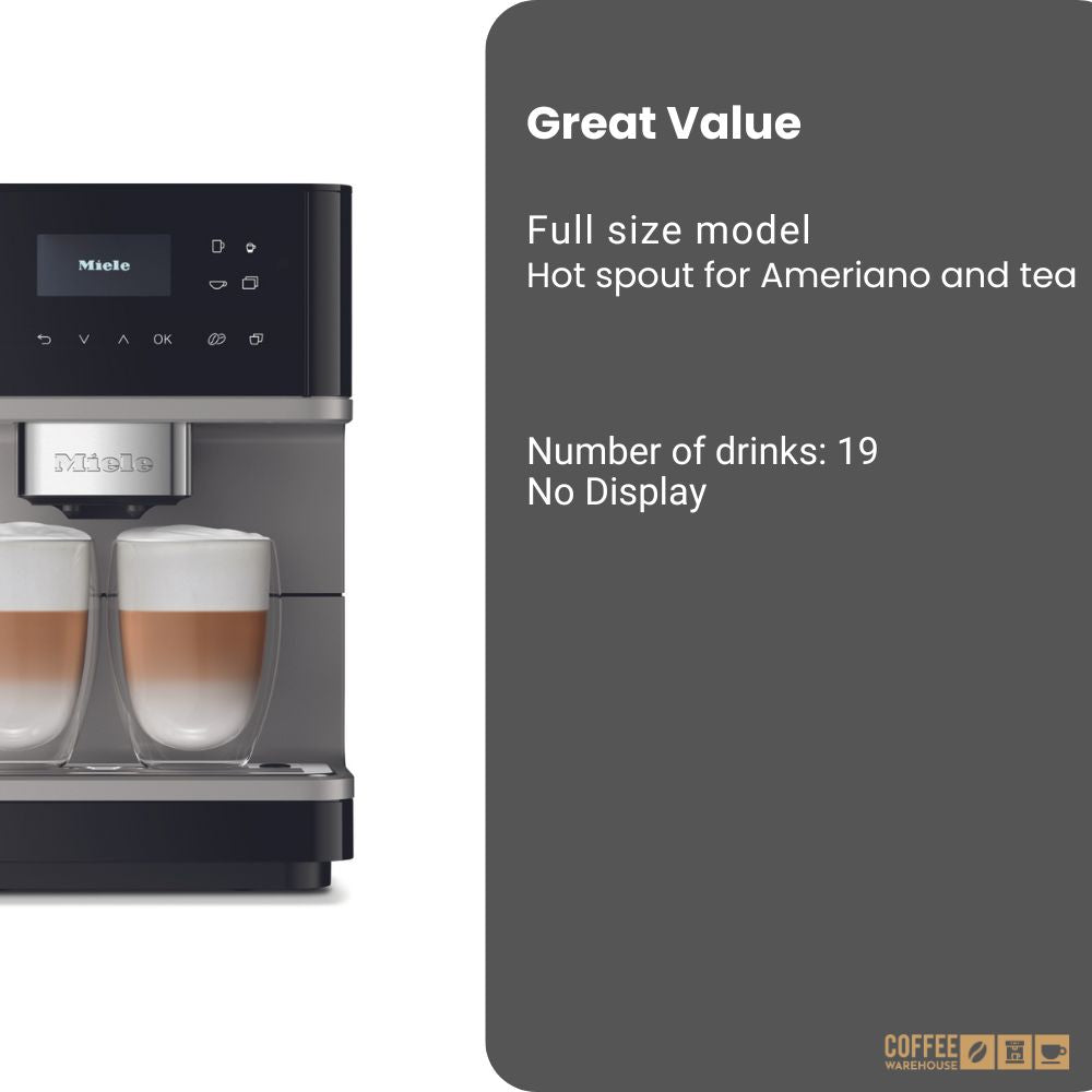 Miele CM6160 Milk Perfection Super Automatic Coffee Machine - Silver Grey