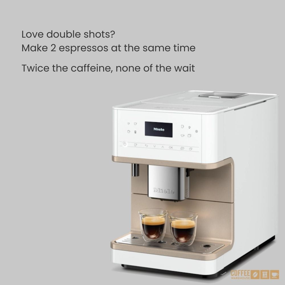 Miele CM6360 Milk Perfection Super Automatic Coffee Machine - Lotus White