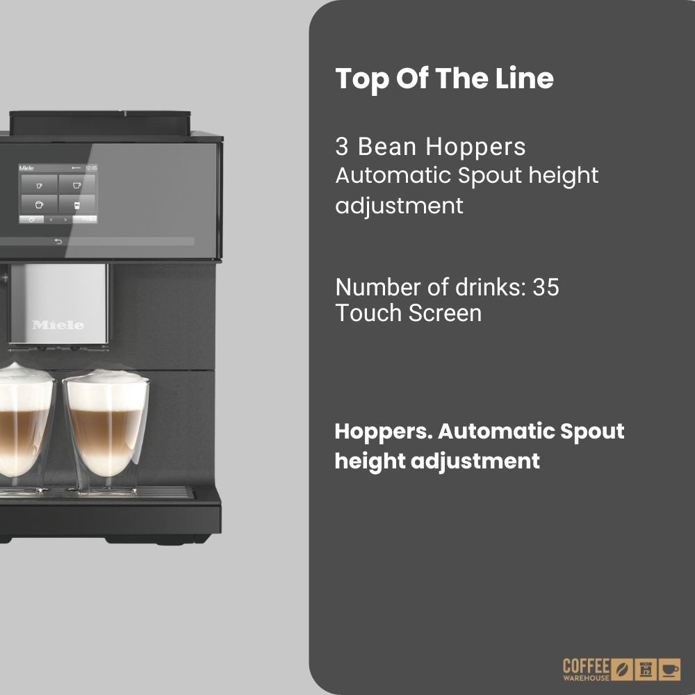 Miele CM7750 Coffeeselect Super Automatic Coffee Machine- Obsidian Black