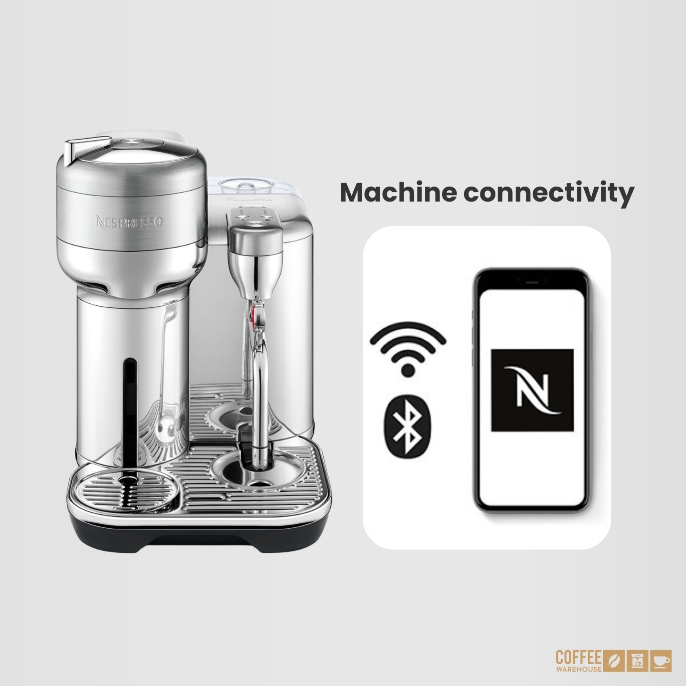 Nespresso Vertuo Creatista Coffee Pod Machine by Breville - Brushed Stainless Steel