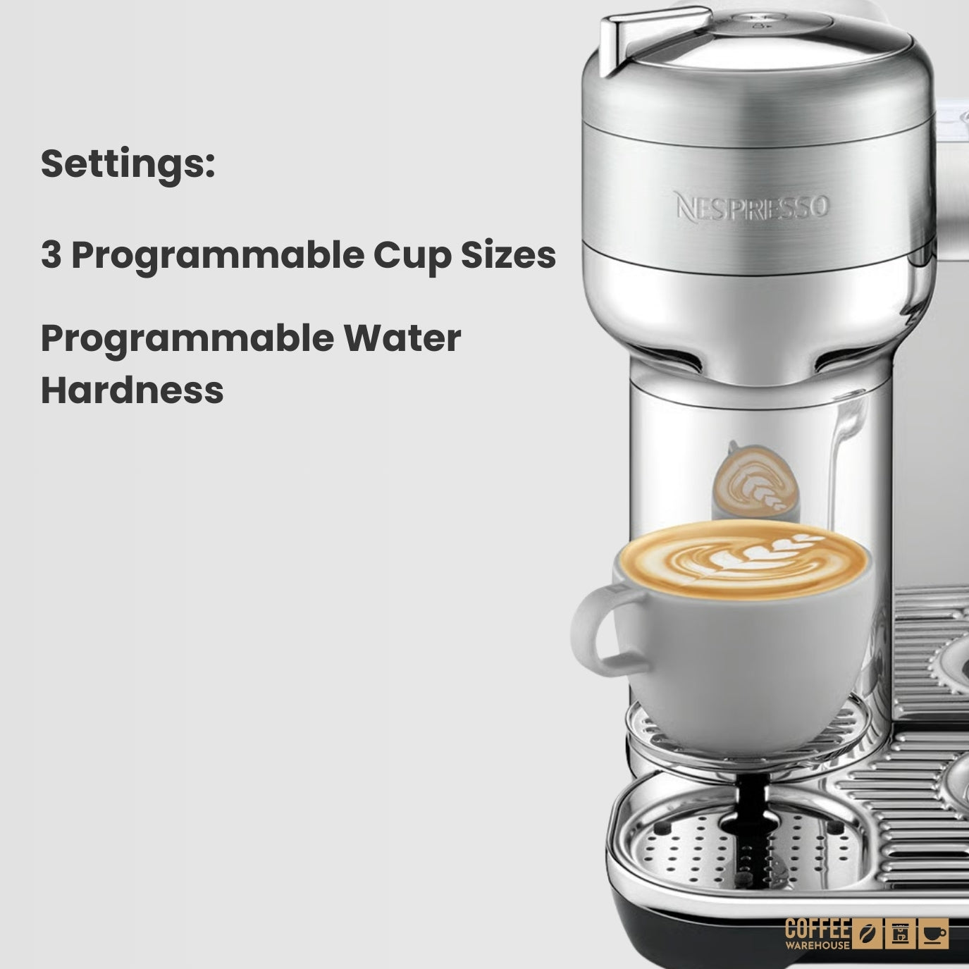 Nespresso Vertuo Creatista Coffee Pod Machine by Breville - Brushed Stainless Steel