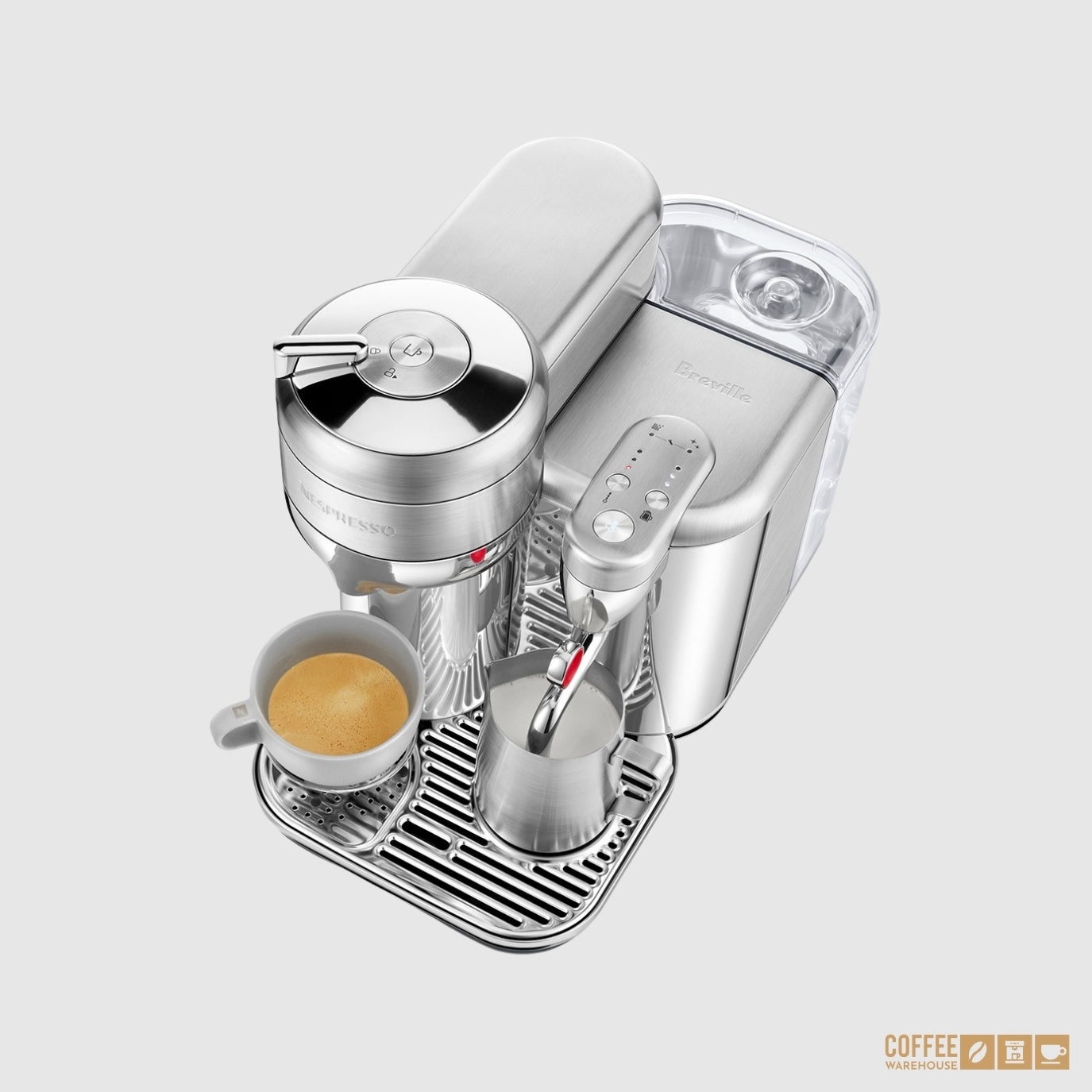 Nespresso Vertuo Creatista Coffee Pod Machine by Breville - Brushed Stainless Steel