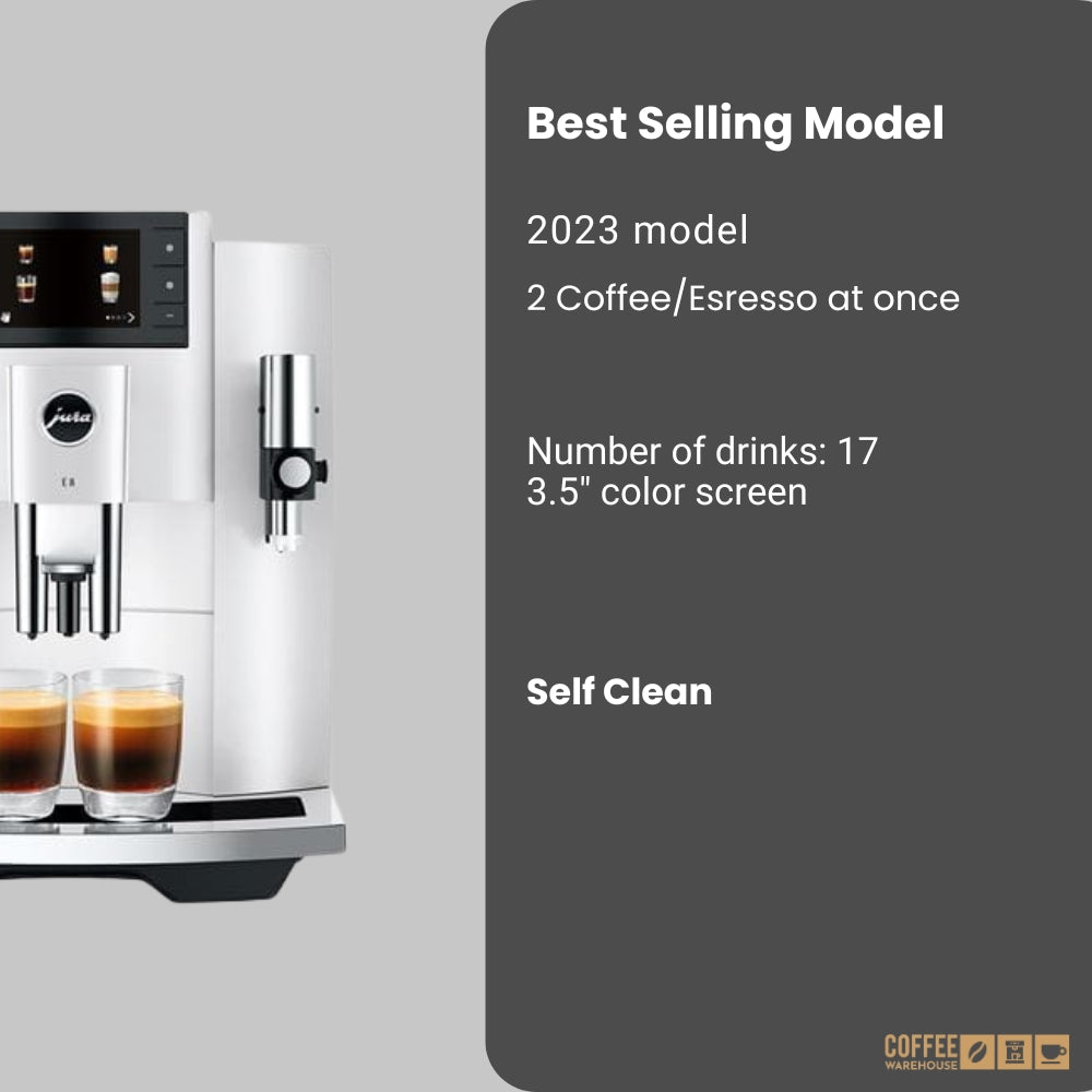 New Jura E8 Piano White - 4th Generation