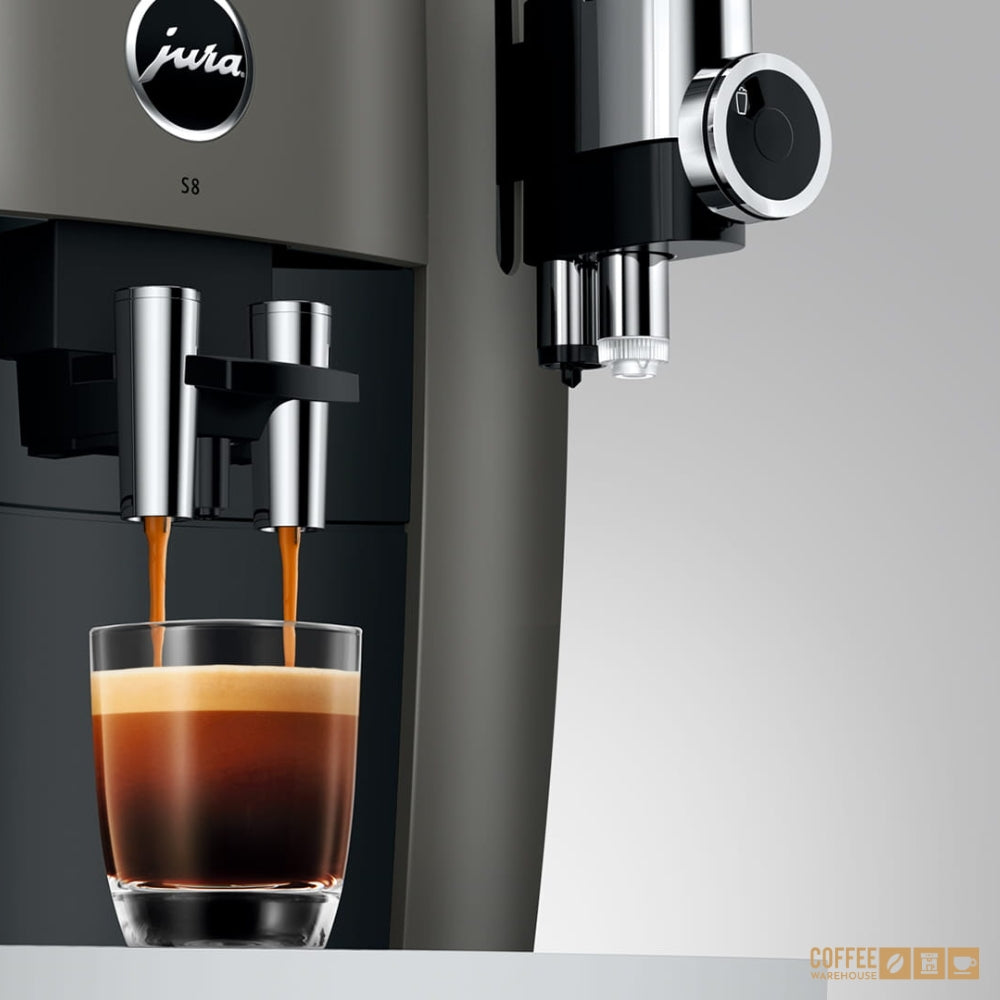 New Jura S8 Super Automatic Coffee Machine - Dark Inox