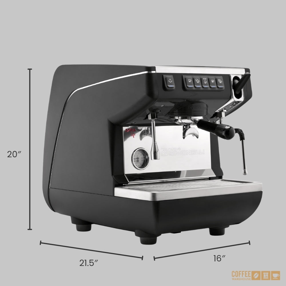 Nuova Simonelli Appia Life 1 Group Volumetric Espresso Machine – Black