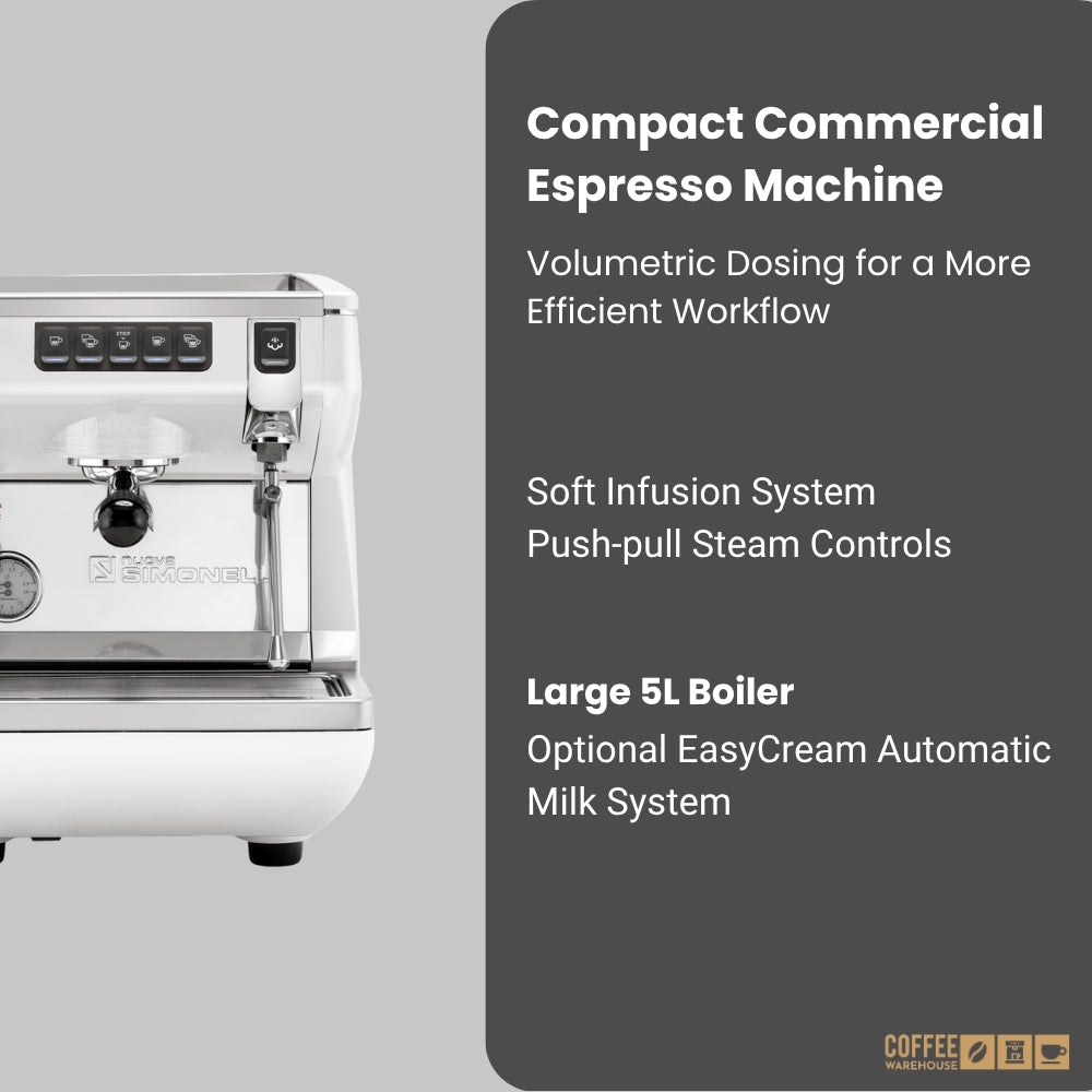 Nuova Simonelli Appia Life 1 Group Volumetric Espresso Machine – White