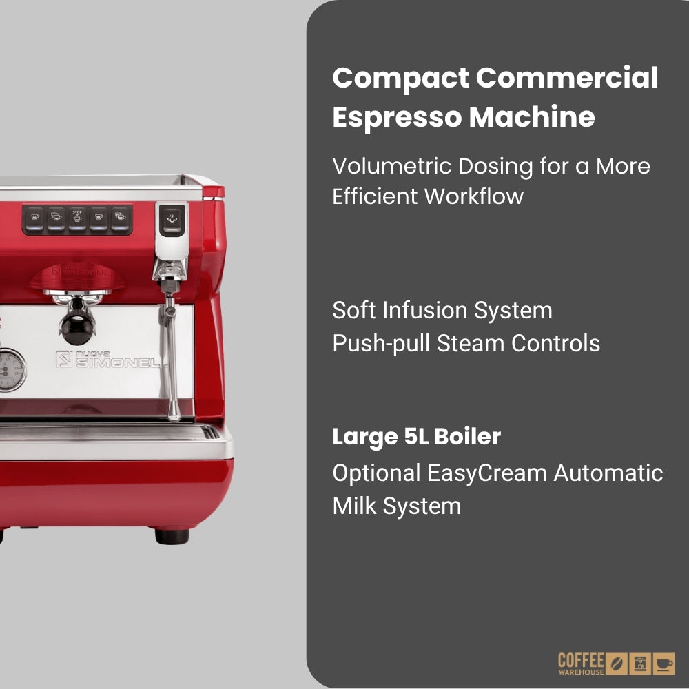Nuova Simonelli Appia Life 1 Group Volumetric Espresso Machine – Red