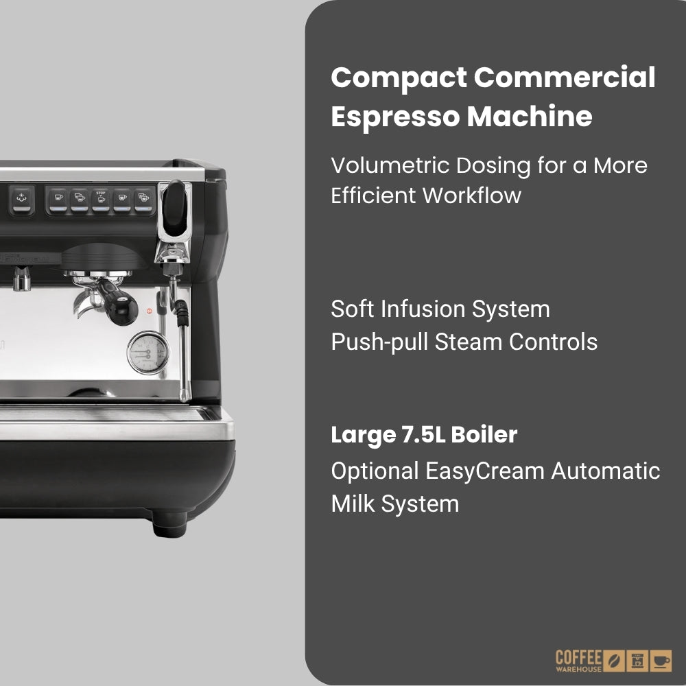 Nuova Simonelli Appia Life Compact 2 Group Volumetric Espresso Machine – Black