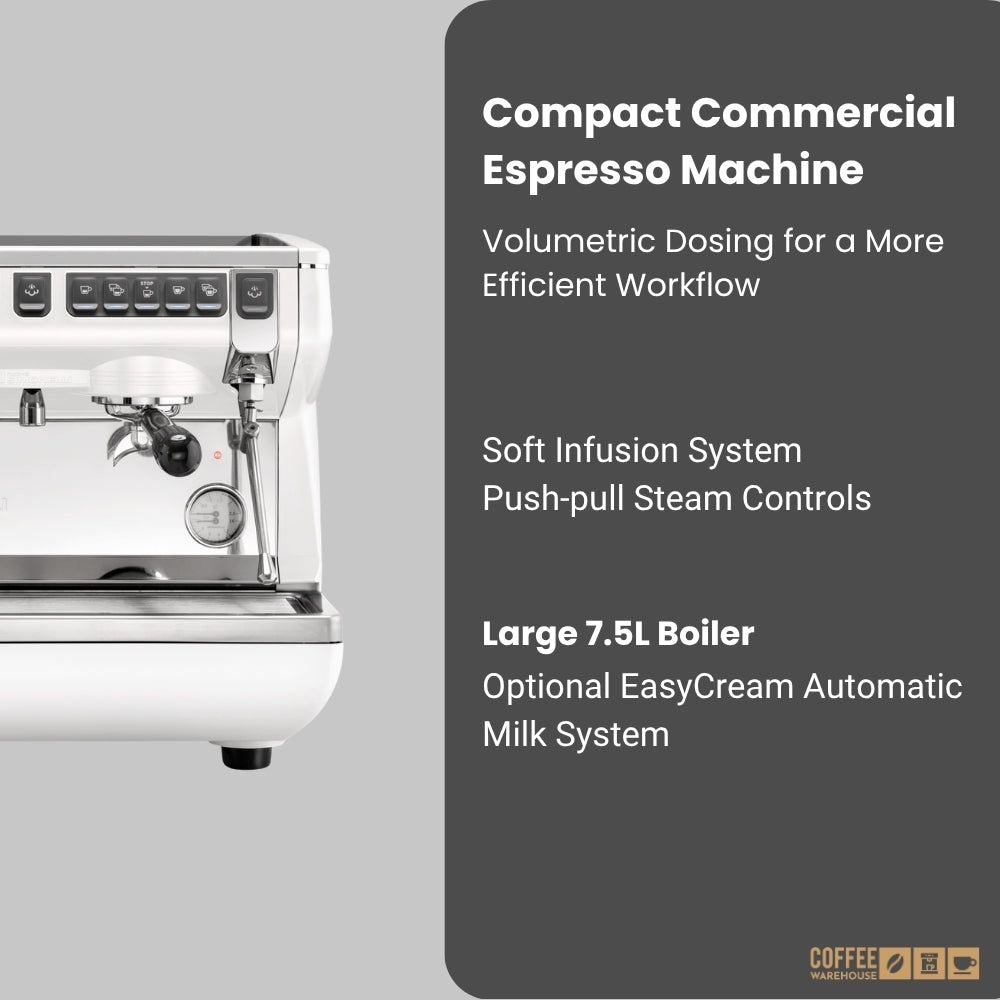 Nuova Simonelli Appia Life Compact 2 Group Volumetric Espresso Machine – White