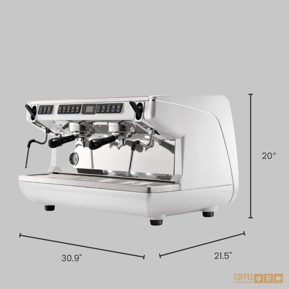 Nuova Simonelli Appia Life Full-Size 2 Group Volumetric XT Espresso Machine – White