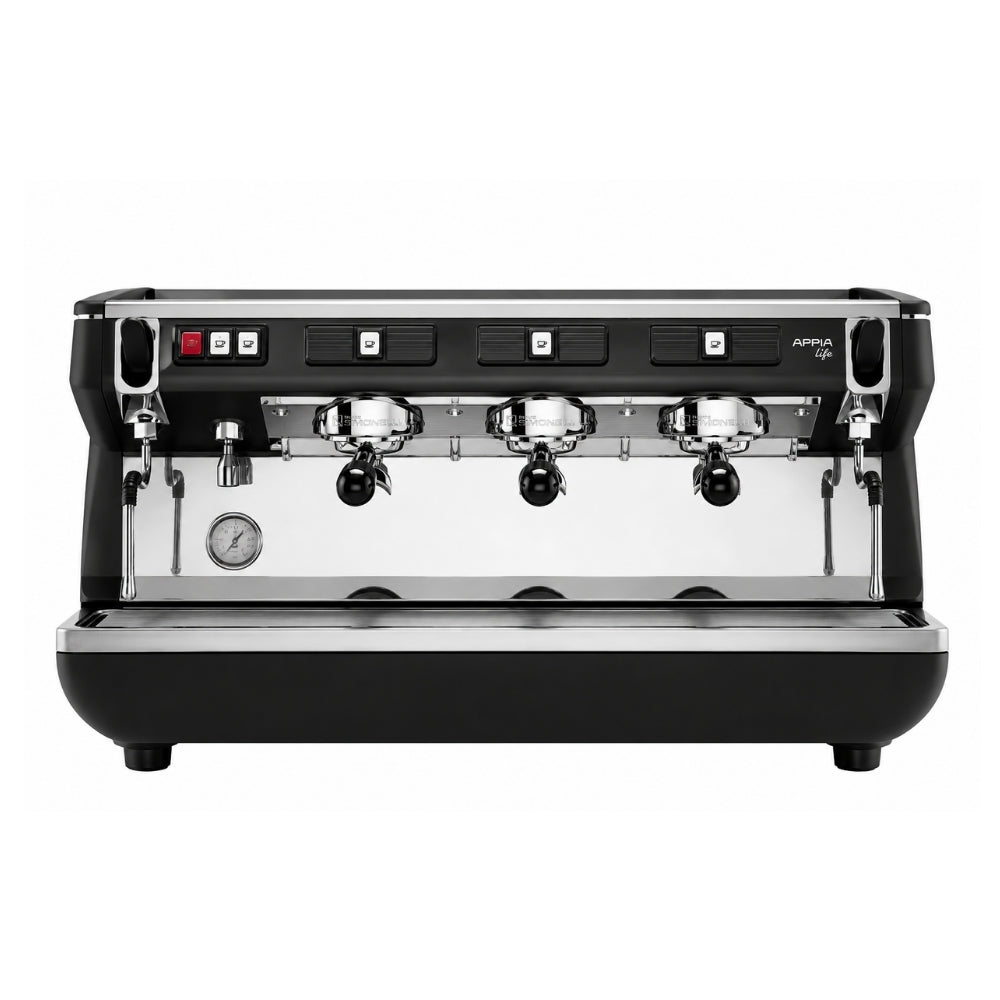Nuova Simonelli Appia Life Full-Size 3 Group Semi-Automatic Espresso Machine – Black