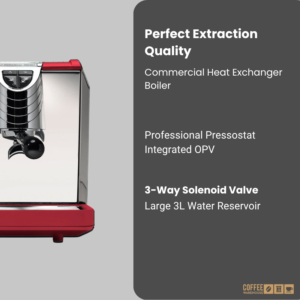 Nuova Simonelli Oscar Pro Espresso Machine _ Red