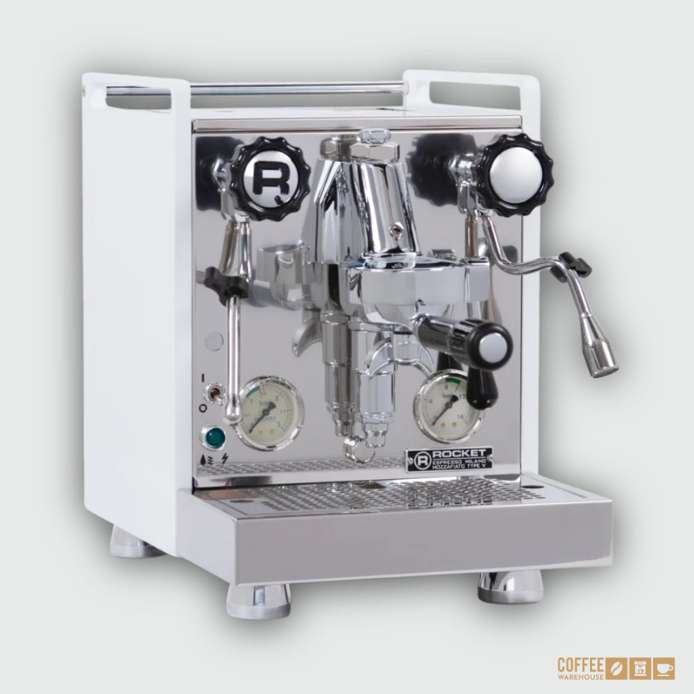 Rocket Mozzafiato Type V (PID) Shot Timer Espresso Machine- White