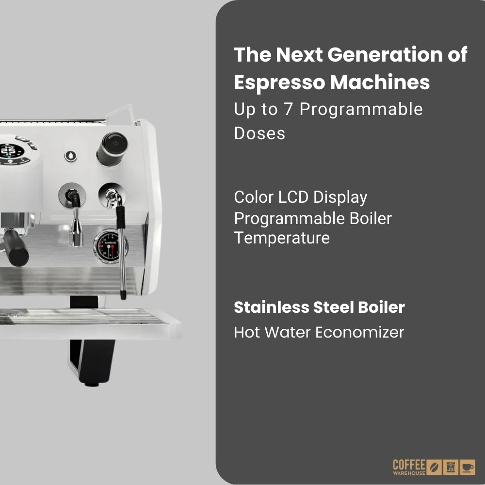 Sanremo D8 Pro 2gr White and Champaign espresso machine