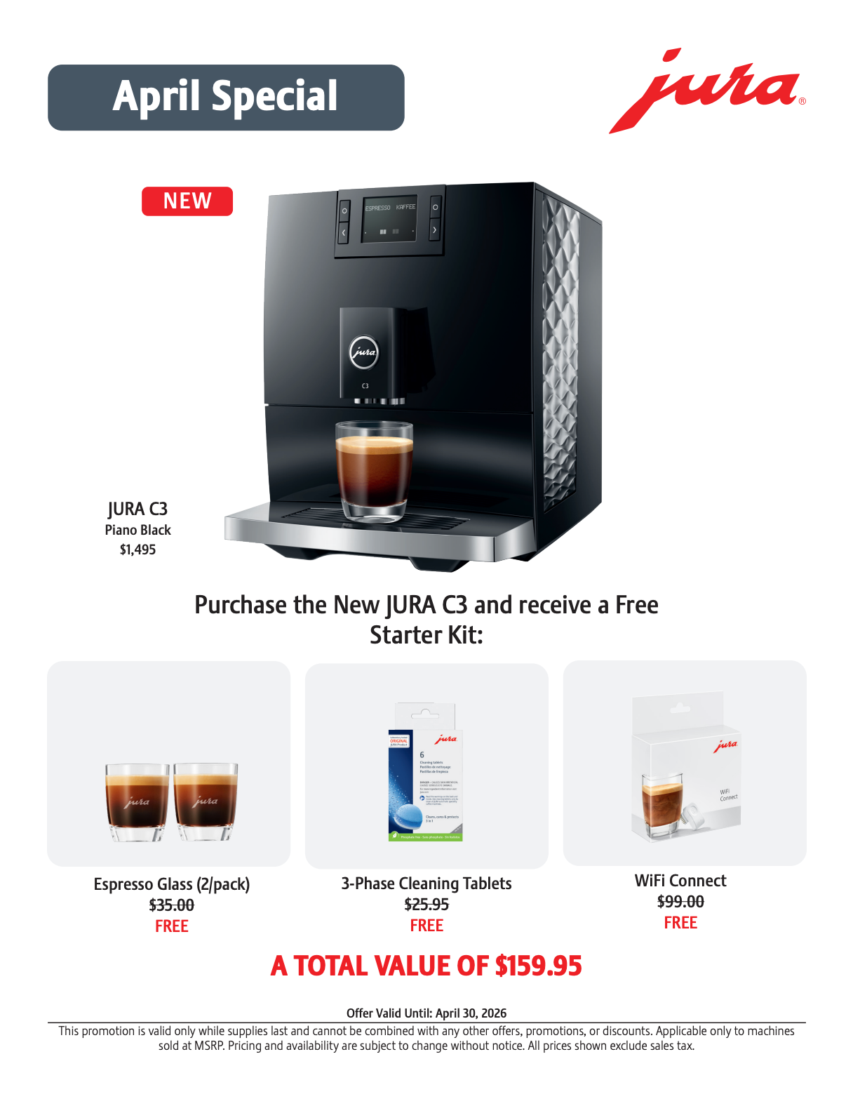 Jura C3 Super Automatic Coffee Machine - Piano Black