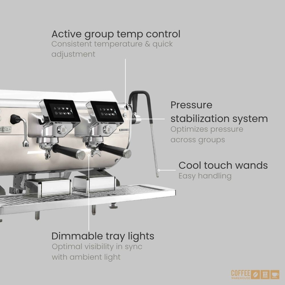 Storm Tempesta SAEP 2 Group Raised Espresso Machine – White & Chrome