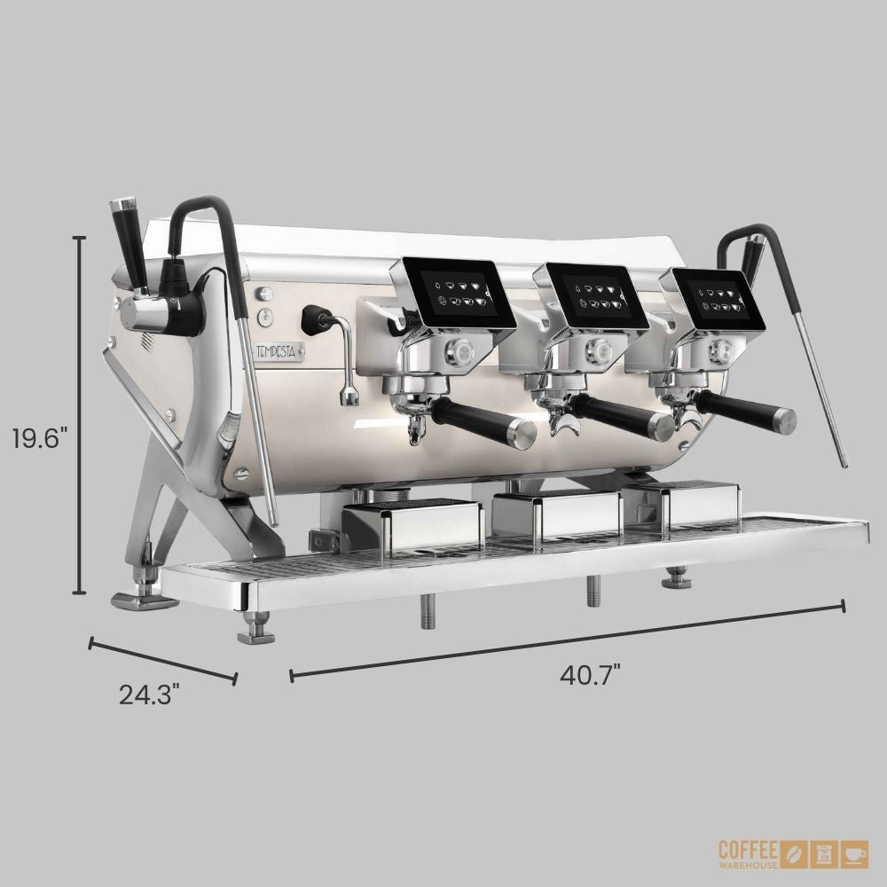 Storm Tempesta SAEP 3 Group Raised Espresso Machine – White & Chrome