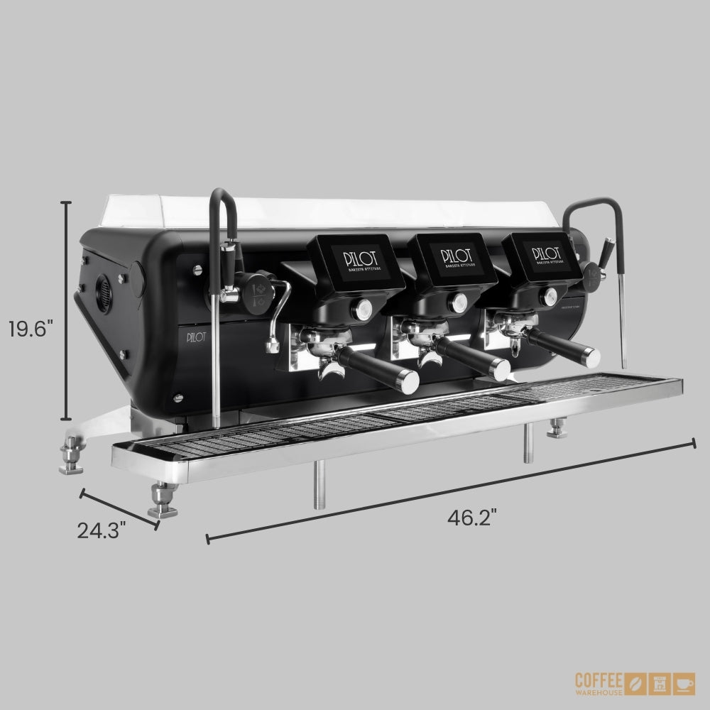 Barista Attitude Pilot SAE 3 Group Raised Espresso Machine – Black