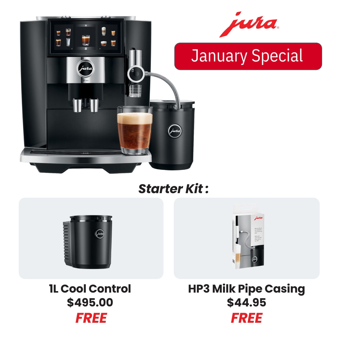 Jura J8 Twin Super Automatic Coffee Machine - Diamond Black