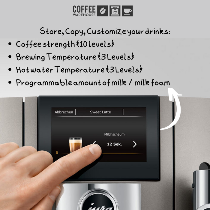 Jura J8 Super Automatic Coffee Machine - Midnight Silver