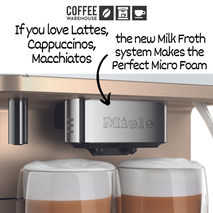 Miele CM6360 Milk Perfection Super Automatic Coffee Machine - Lotus White