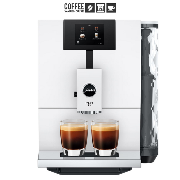 Jura ENA8 Super Automatic Coffee Machine - Nordic White
