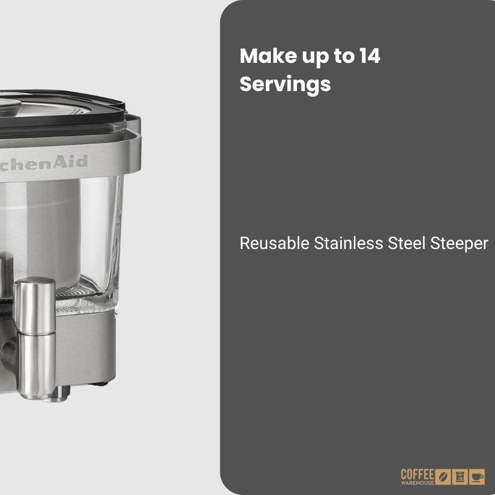28 oz Cold Brew Coffee Maker _ Brushed Stainless Steel