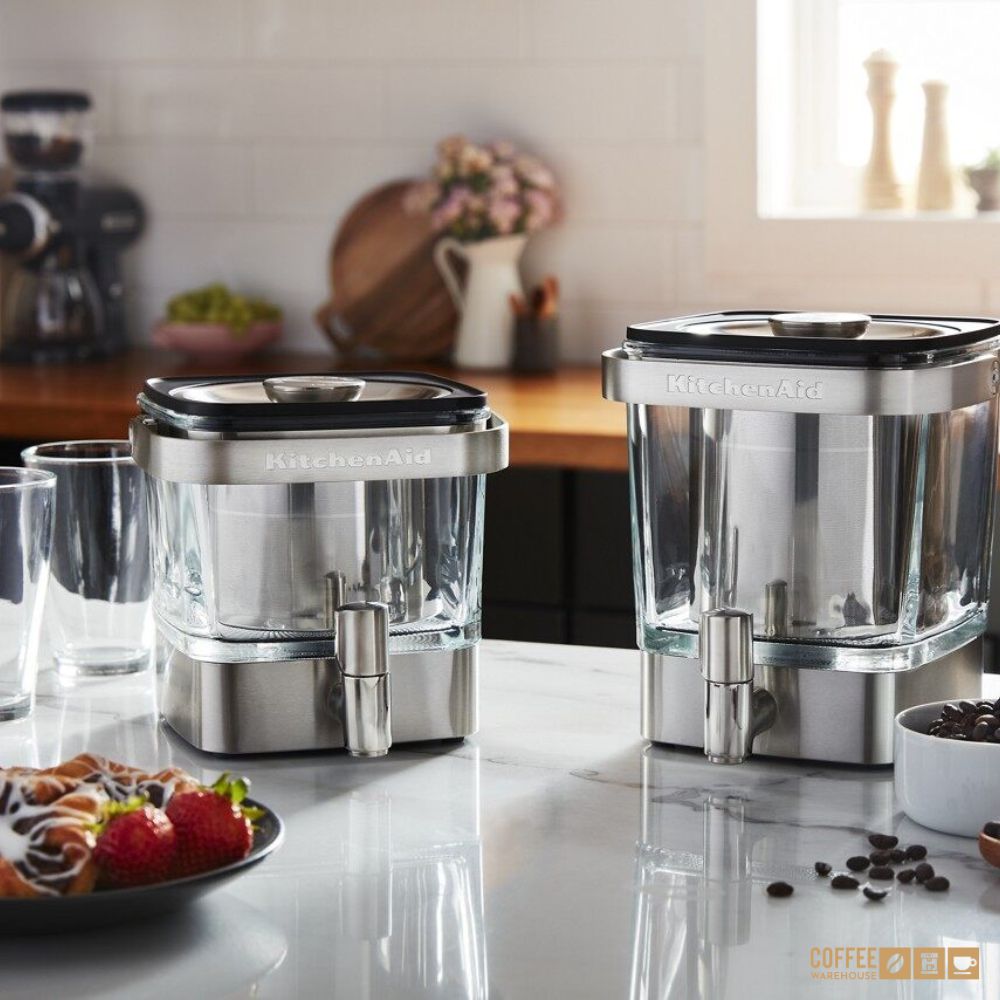 28 oz Cold Brew Coffee Maker _ Brushed Stainless Steel