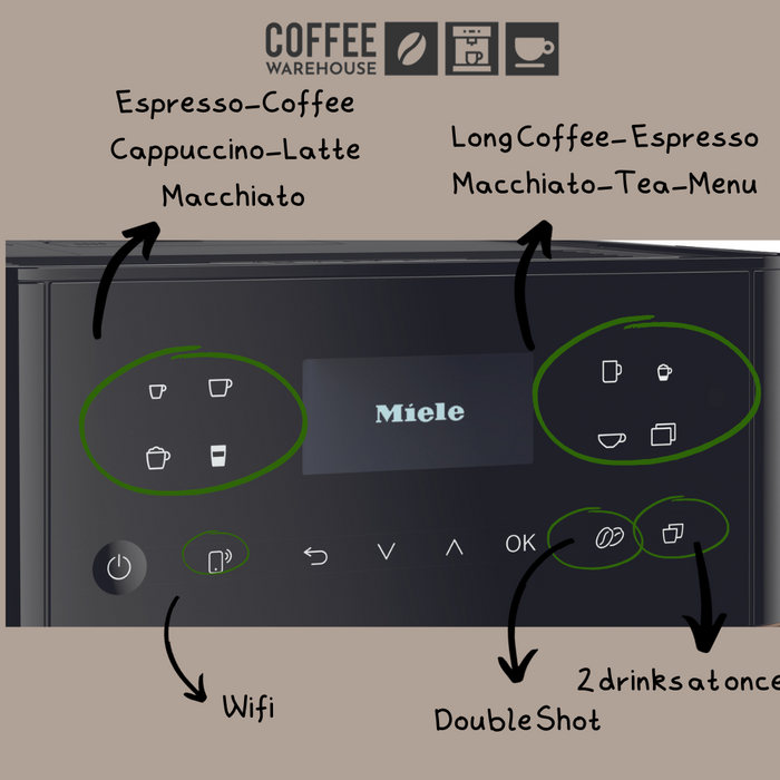 MIELE CM6360 Milk Perfection Super Automatic Coffee Machine - Steel Metallic