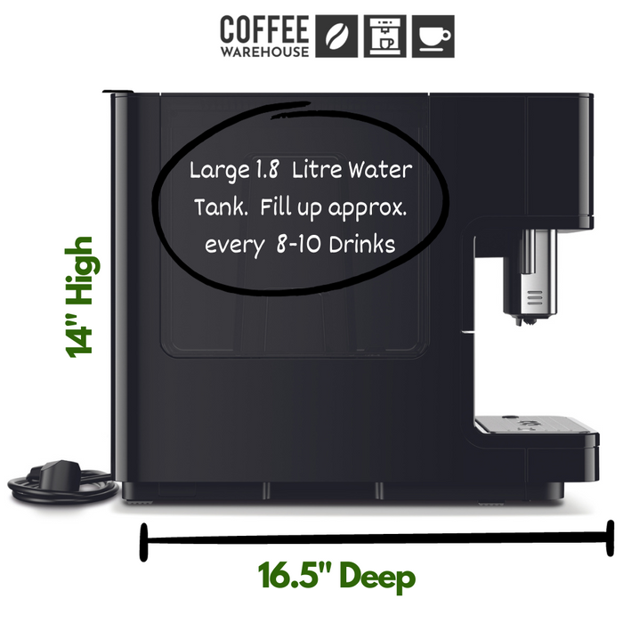 MIELE CM6160 Milk Perfection Super Automatic Coffee Machine - Obsidian Black