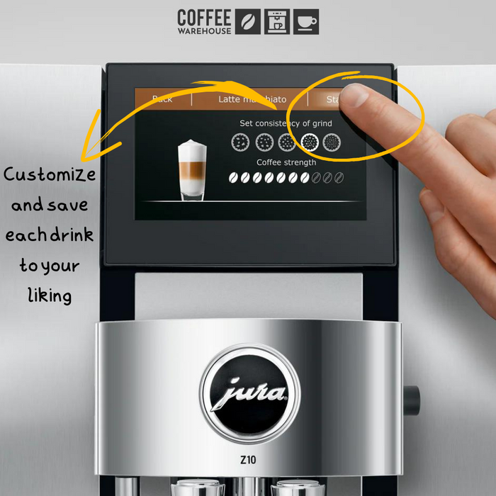 Jura Z10 Hot and Cold Brew Coffee Machine - Aluminum White