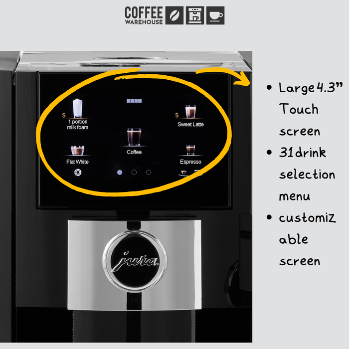 Jura J8 Super Automatic Coffee Machine - Midnight Silver