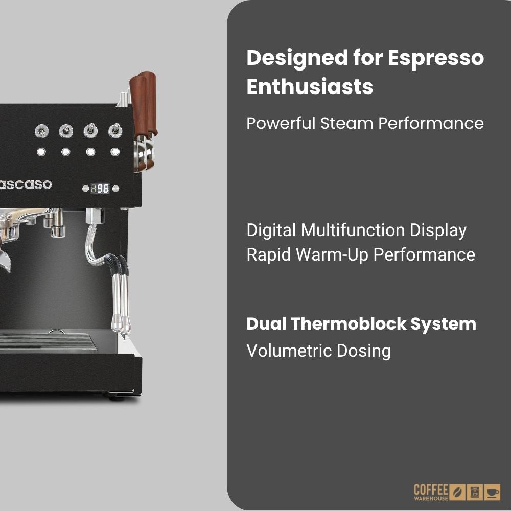 Ascaso Steel Duo Plus Espresso Machine – Black 15A