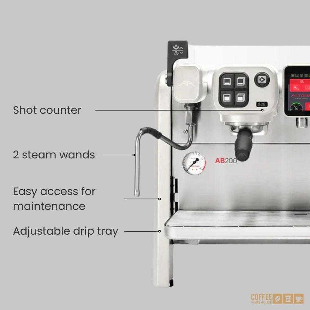 Astoria AB 200 1 group Semi-Automatic 110V Espresso Machine - White