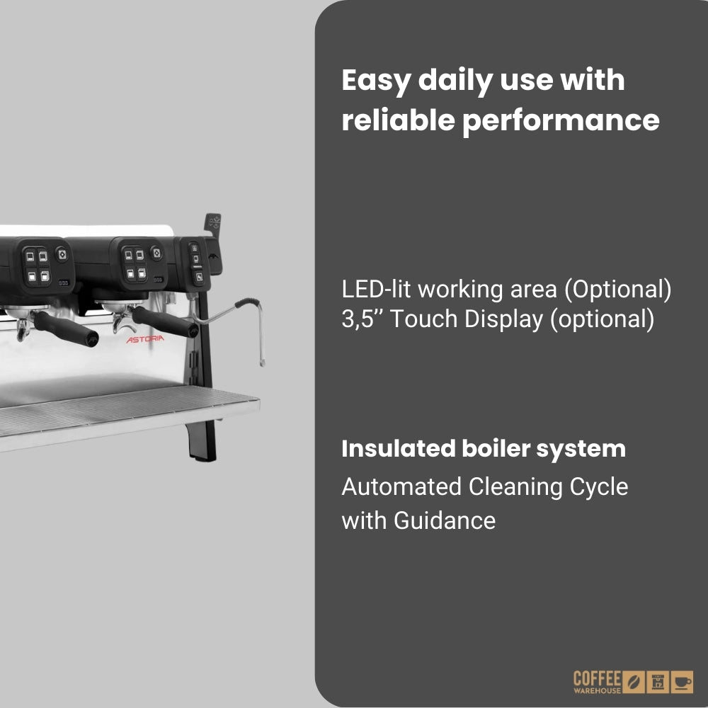Astoria AB 200 2-Group Semi-Automatic Espresso Machine - Deep Black