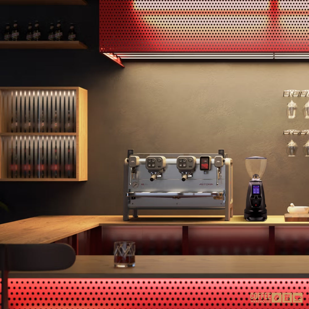 Astoria AB 200 Autosteamer Plus 2-Group Semi-Automatic Espresso Machine with Smart Milk System -Black