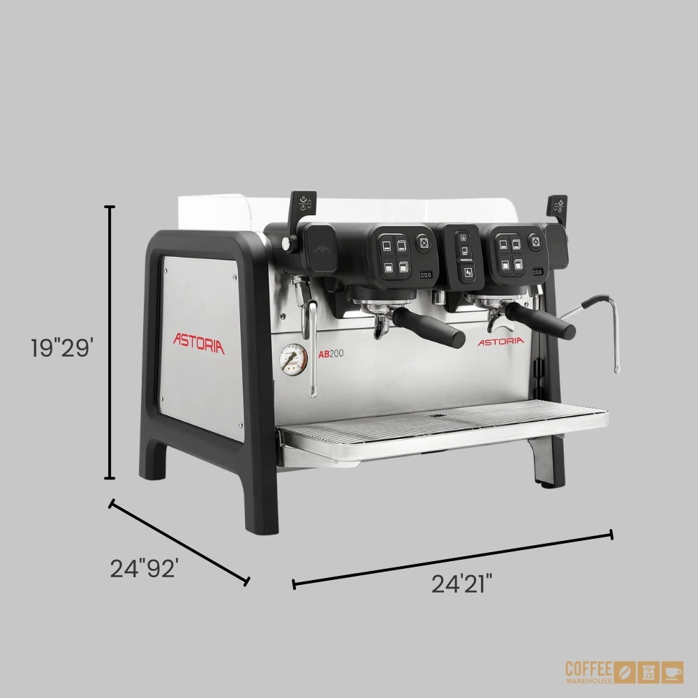 Astoria AB 200 - Compact 2 group Semi-Automatic 110V Espresso Machine - Black