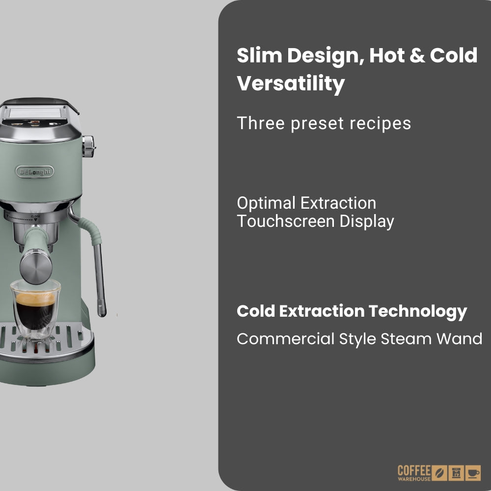De'Longhi Dedica Duo Espresso Machine with Cold Brew - Pistachio