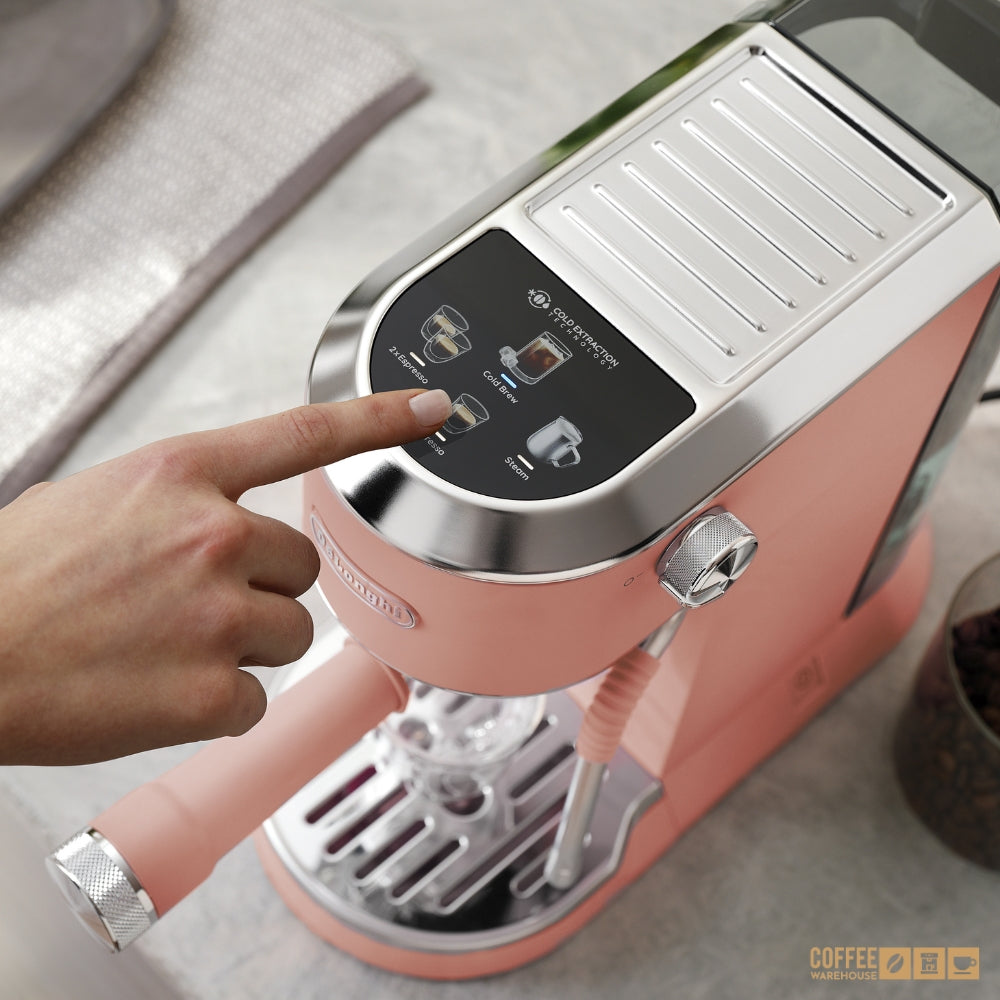 De'Longhi Dedica Duo Espresso Machine with Cold Brew - Rosé